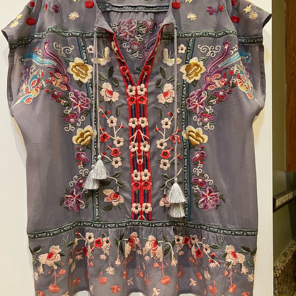 Johnny Was Collection Paise Blouse in Multi